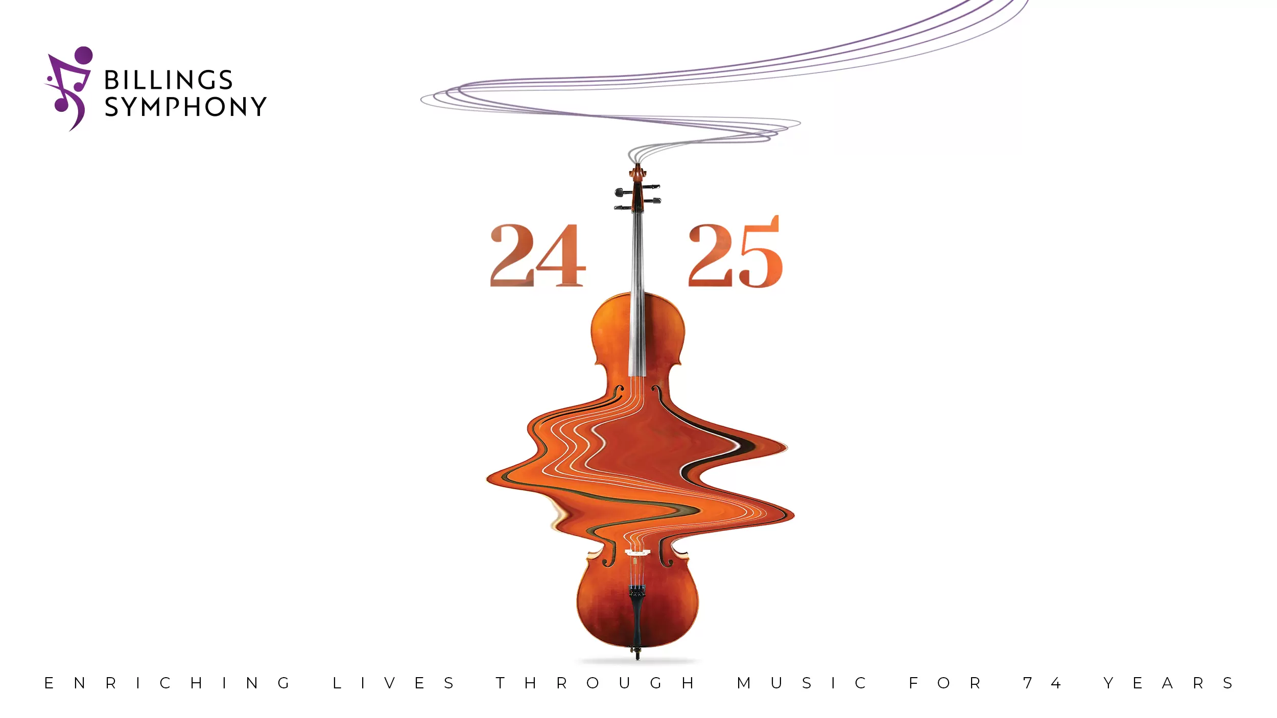 Billings Symphony 2024-2025 season identity cover designed by Let's Canoe
