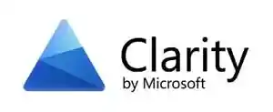 Clarity by Microsoft logo featuring a blue triangular icon next to the text 'Clarity'.